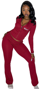 Cozy sculpt matching set (Velvet red)