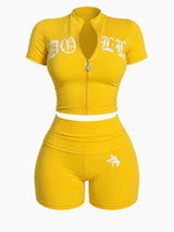 Buttercup Yellow Cotton Matching Two-Piece Set