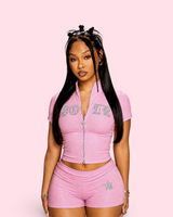 Baby Pink Glitz Matching Two-Piece Set