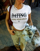 Just Research White Fitted Tee