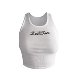 “Doll Face” White Tank Top